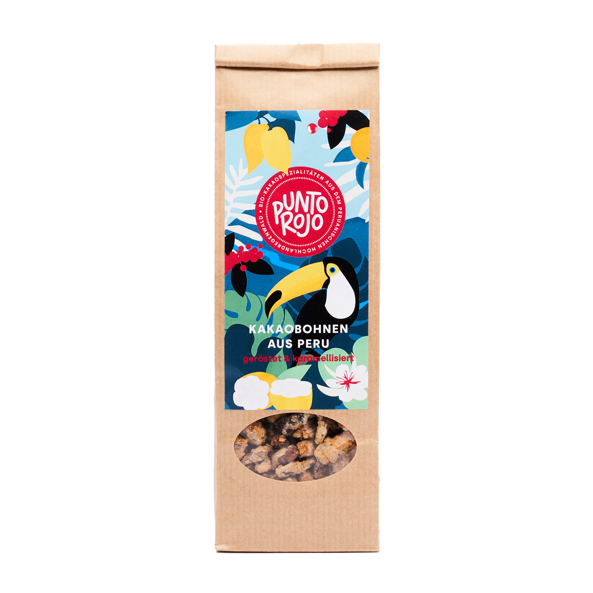 Kakaobohnen geröstet &amp; karamellisiert (100 g) – Punto Rojo